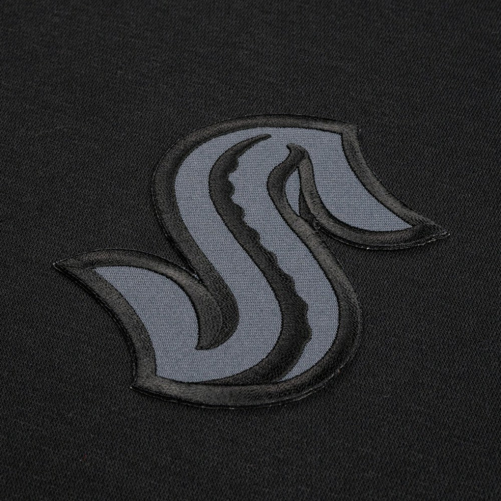 NHL Seattle Kraken Levelwear Women's Waterfall Nightfall Pullover Hoodie - Black