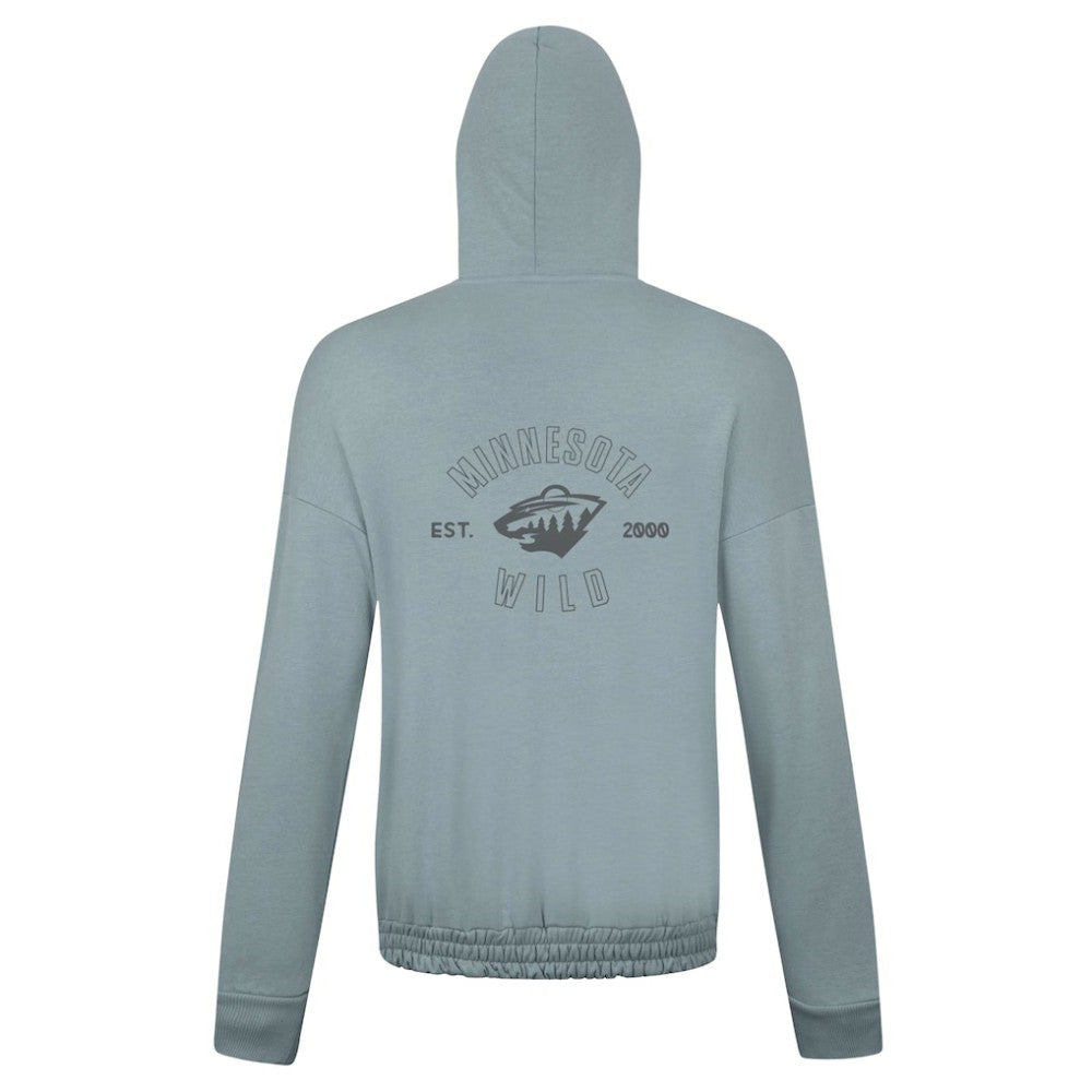 NHL Minnesota Wild Levelwear Women's Waterfall Nightfall Pullover Hoodie - Gray