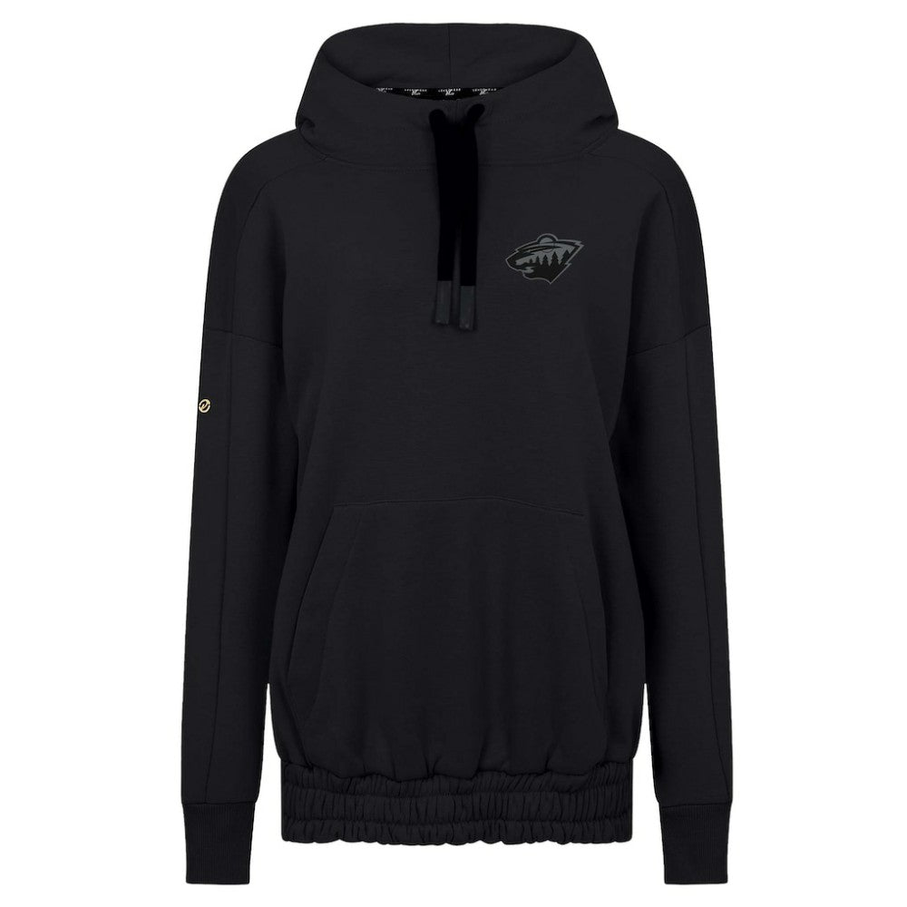 NHL Minnesota Wild Levelwear Women's Waterfall Nightfall Pullover Hoodie - Black