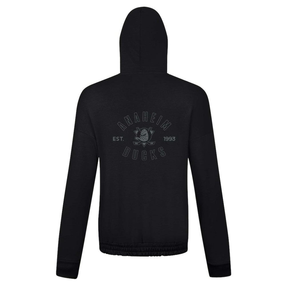 NHL Anaheim Ducks Levelwear Women's Waterfall Nightfall Pullover Hoodie - Black
