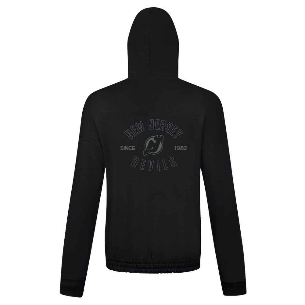 NHL New Jersey Devils Levelwear Women's Waterfall Nightfall Pullover Hoodie - Black
