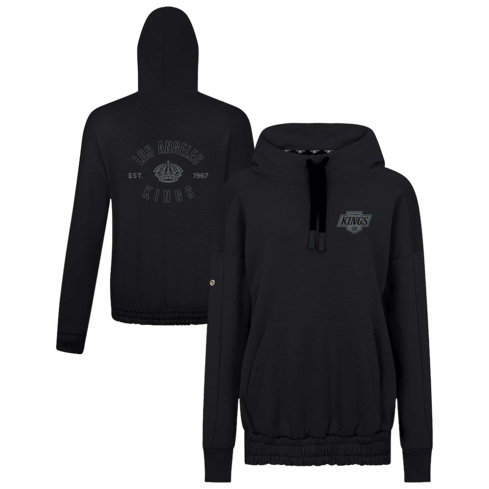 NHL Los Angeles Kings Levelwear Women's Waterfall Nightfall Pullover Hoodie - Black