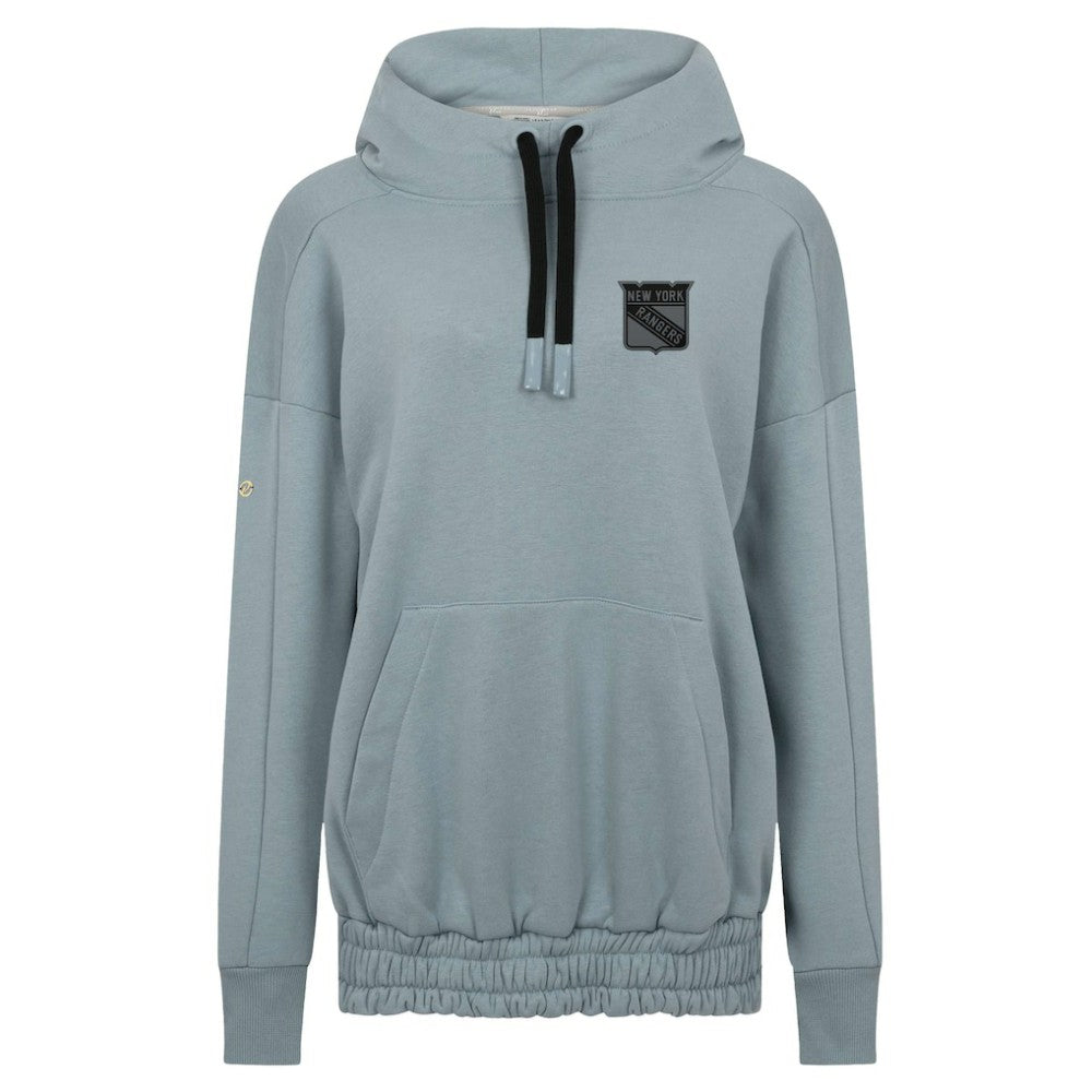 NHL New York Rangers Levelwear Women's Waterfall Nightfall Pullover Hoodie - Gray