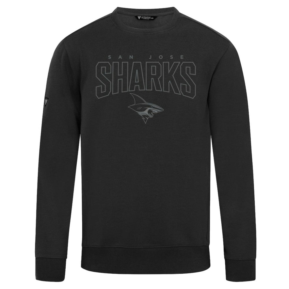 NHL San Jose Sharks Levelwear Zane Darkmoon Pullover Sweatshirt - Black