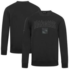 NHL New York Rangers Levelwear Zane Darkmoon Pullover Sweatshirt - Black