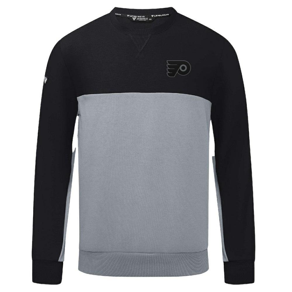 NHL Philadelphia Flyers Levelwear Legacy Nightfall Pullover Sweatshirt - Black/Gray