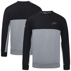 NHL Minnesota Wild Levelwear Legacy Nightfall Pullover Sweatshirt - Black/Gray