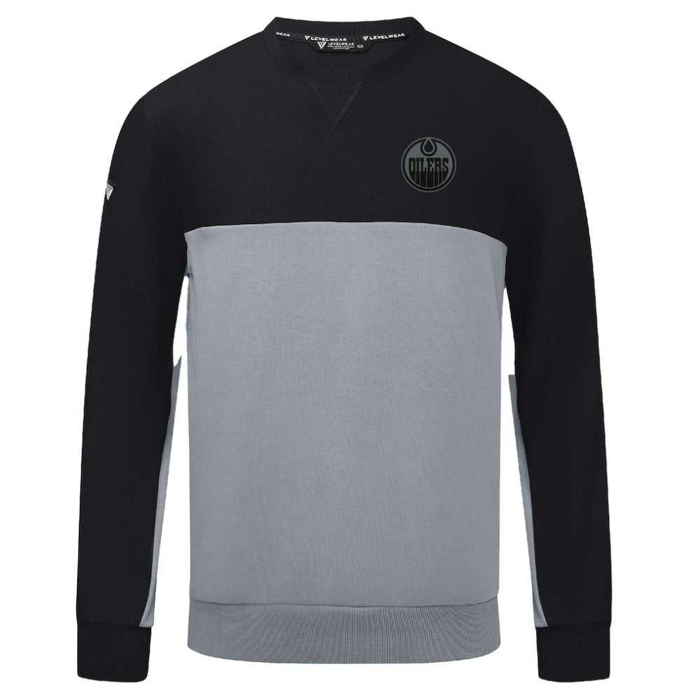 NHL Edmonton Oilers Levelwear Legacy Nightfall Pullover Sweatshirt - Black/Gray