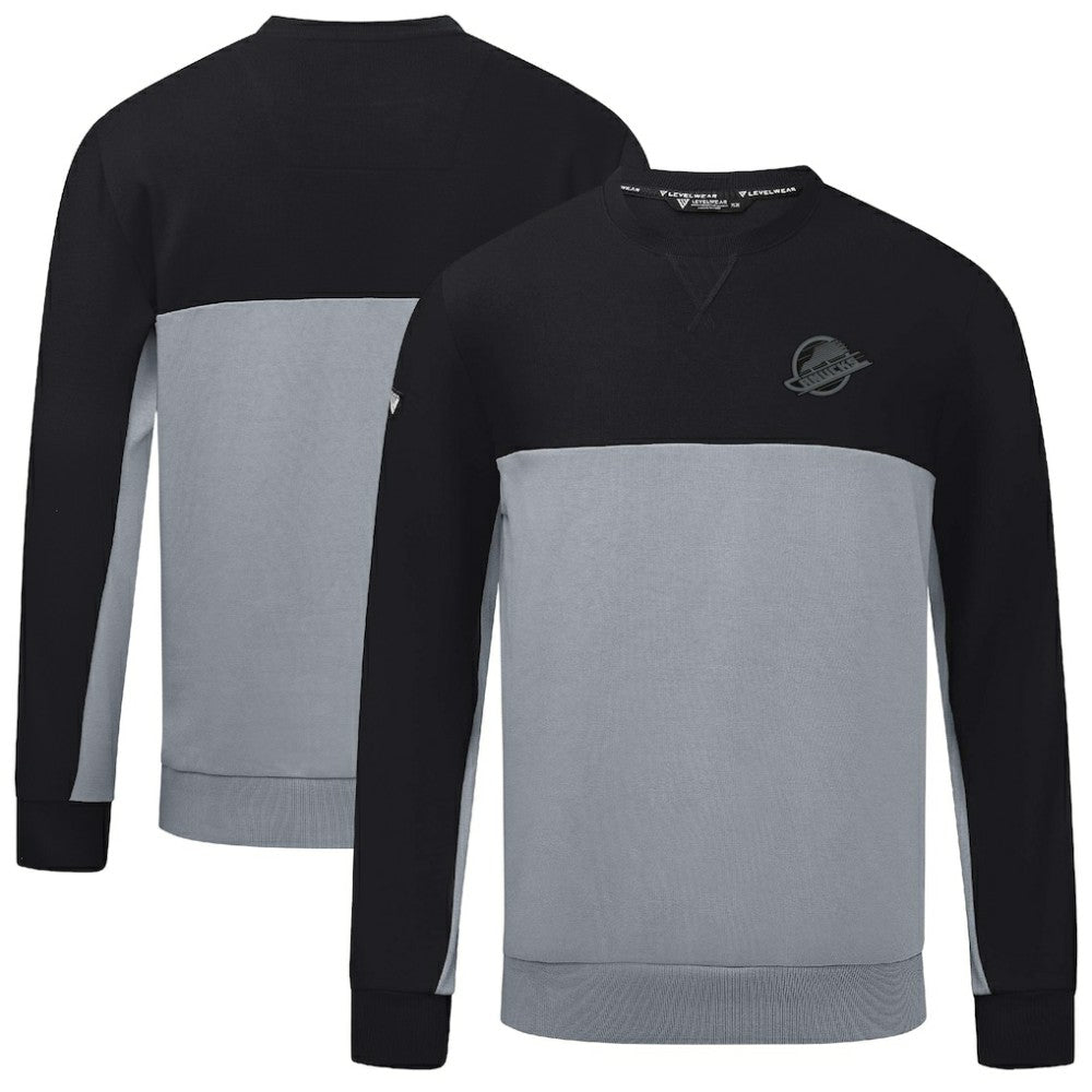 NHL Vancouver Canucks Levelwear Legacy Nightfall Pullover Sweatshirt - Black/Gray