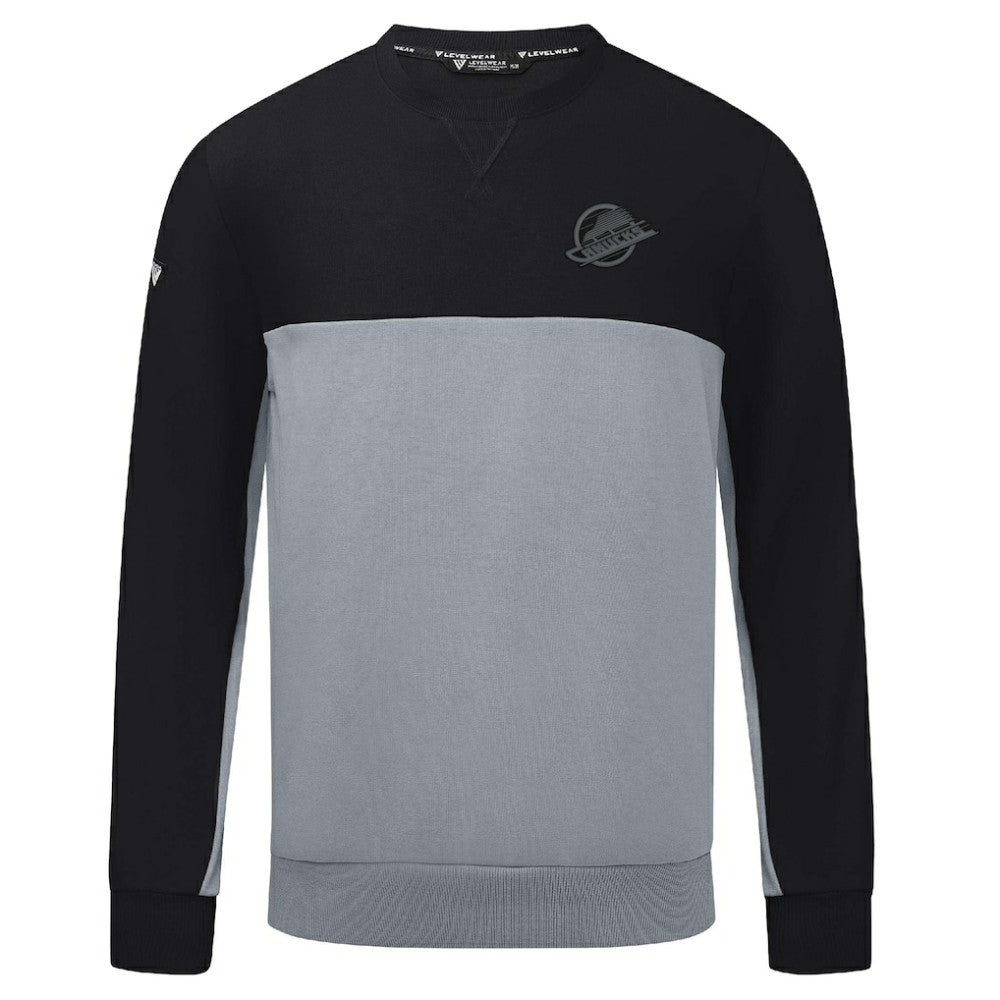 NHL Vancouver Canucks Levelwear Legacy Nightfall Pullover Sweatshirt - Black/Gray