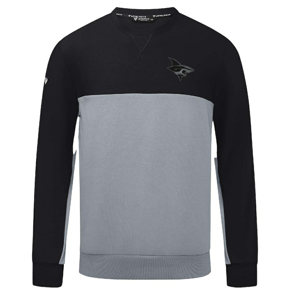 NHL San Jose Sharks Levelwear Legacy Nightfall Pullover Sweatshirt - Black/Gray