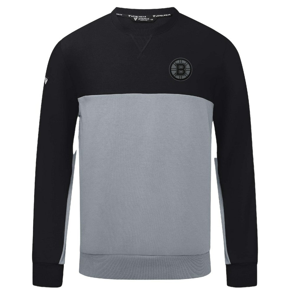 NHL Boston Bruins Levelwear Legacy Nightfall Pullover Sweatshirt - Black/Gray