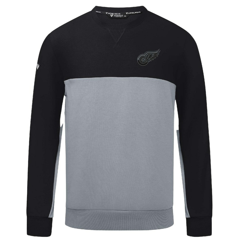 NHL Detroit Red Wings Levelwear Legacy Nightfall Pullover Sweatshirt - Black/Gray