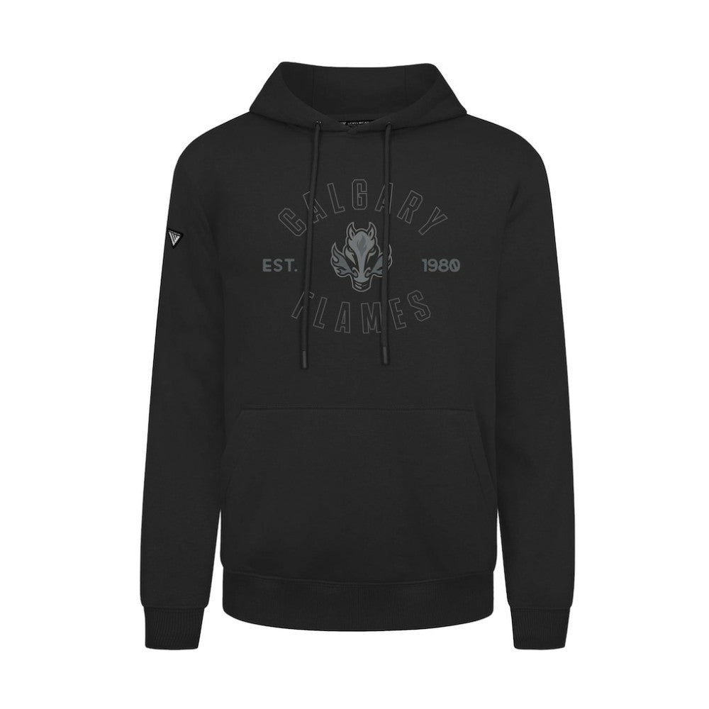 NHL Calgary Flames Levelwear Podium Abyssal Pullover Hoodie - Black