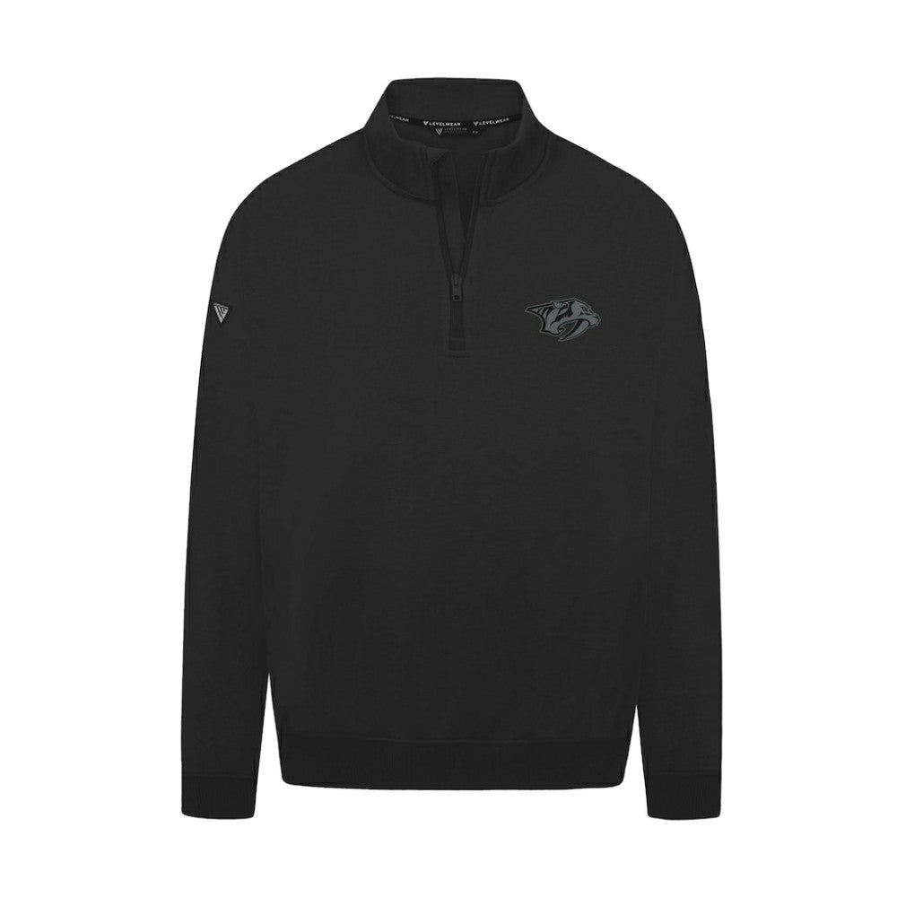 NHL Nashville Predators Levelwear Murray Nightfall Quarter-Zip Jacket - Black