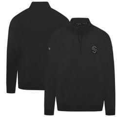 NHL Seattle Kraken Levelwear Murray Nightfall Quarter-Zip Jacket - Black