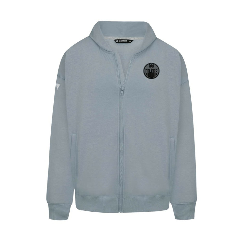 NHL Edmonton Oilers Levelwear Uphill Abyssal Full-Zip Hoodie - Gray