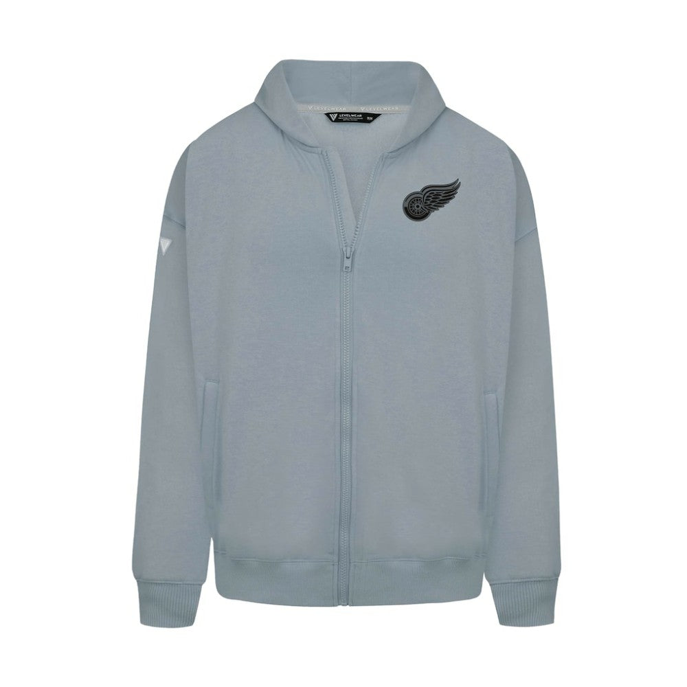 NHL Detroit Red Wings Levelwear Uphill Abyssal Full-Zip Hoodie - Gray