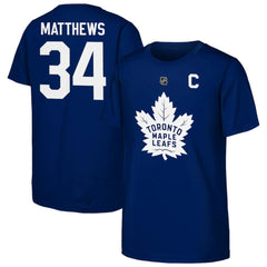 NHL Auston Matthews Toronto Maple Leafs Outerstuff Youth Player Name & Number T-Shirt - Blue