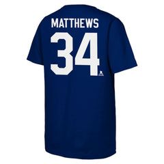 NHL Auston Matthews Toronto Maple Leafs Outerstuff Youth Player Name & Number T-Shirt - Blue