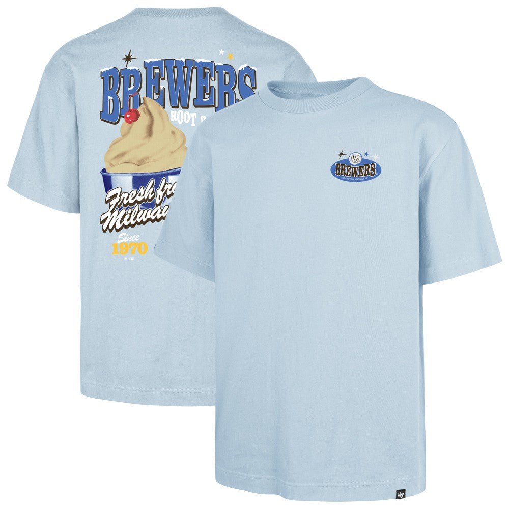 Milwaukee Brewers '47 Ice Cream Parlor Foundation T-Shirt - Light Blue T-shirts