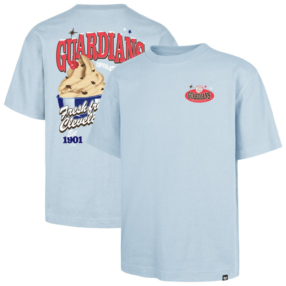 Cleveland Guardians '47 Ice Cream Parlor Foundation T-Shirt - Light Blue T-shirts
