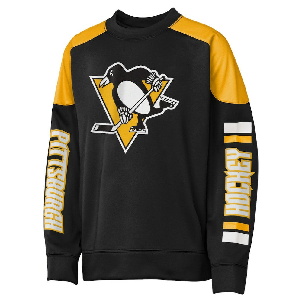 NHL Sidney Crosby Pittsburgh Penguins Outerstuff Youth Best Defense Name & Number Crewneck Sweatshirt - Black
