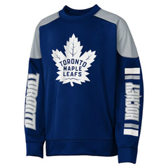 NHL Auston Matthews Toronto Maple Leafs Outerstuff Youth Best Defense Name & Number Crewneck Sweatshirt - Blue