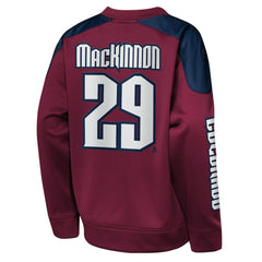 NHL Nathan MacKinnon Colorado Avalanche Outerstuff Youth Best Defense Name & Number Crewneck Sweatshirt - Burgundy