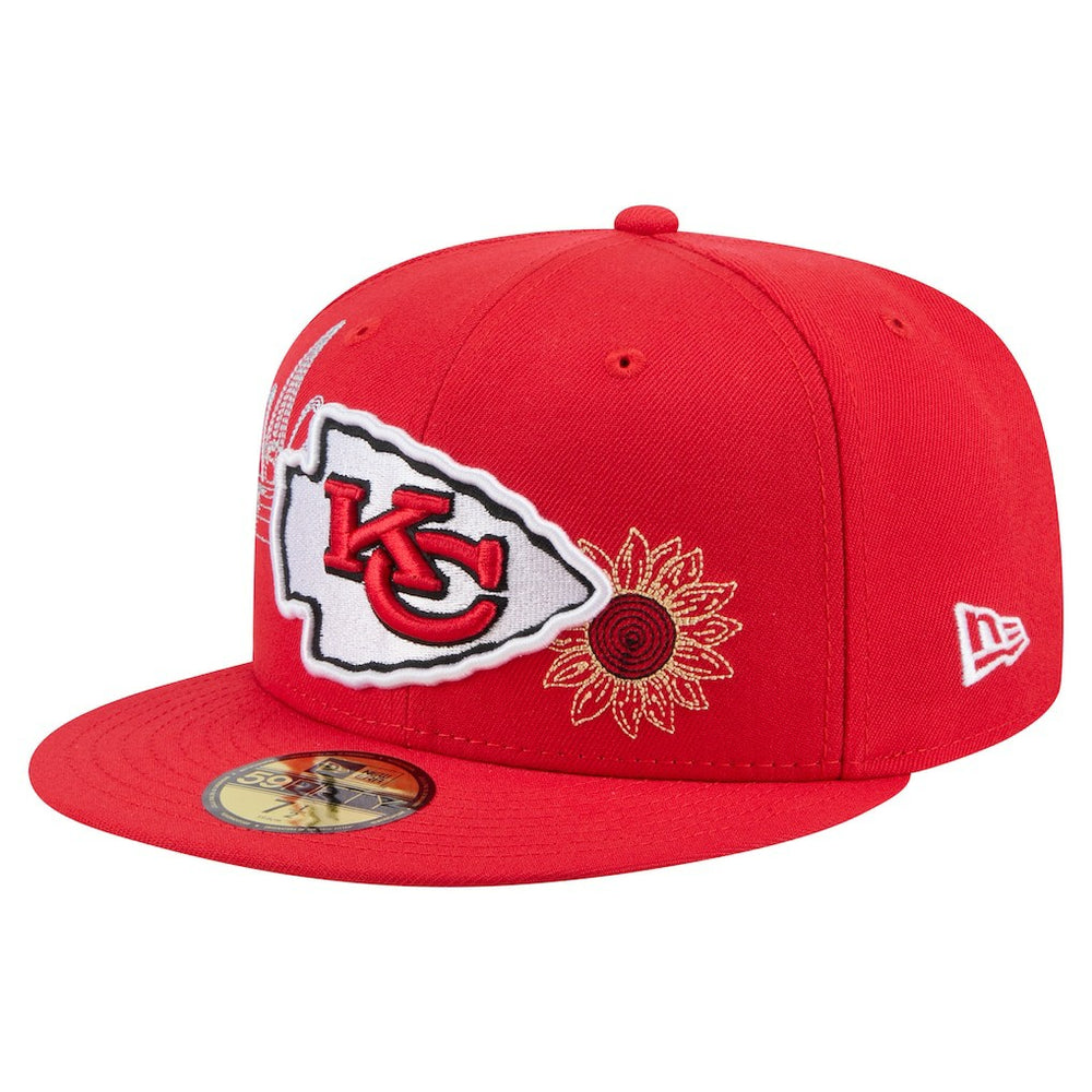 Kansas City Chiefs New Era State Stitch 59FIFTY Fitted Hat Red