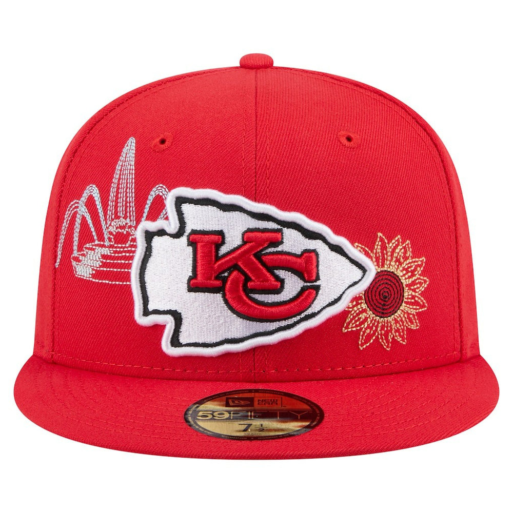 Kansas City Chiefs New Era State Stitch 59FIFTY Fitted Hat Red