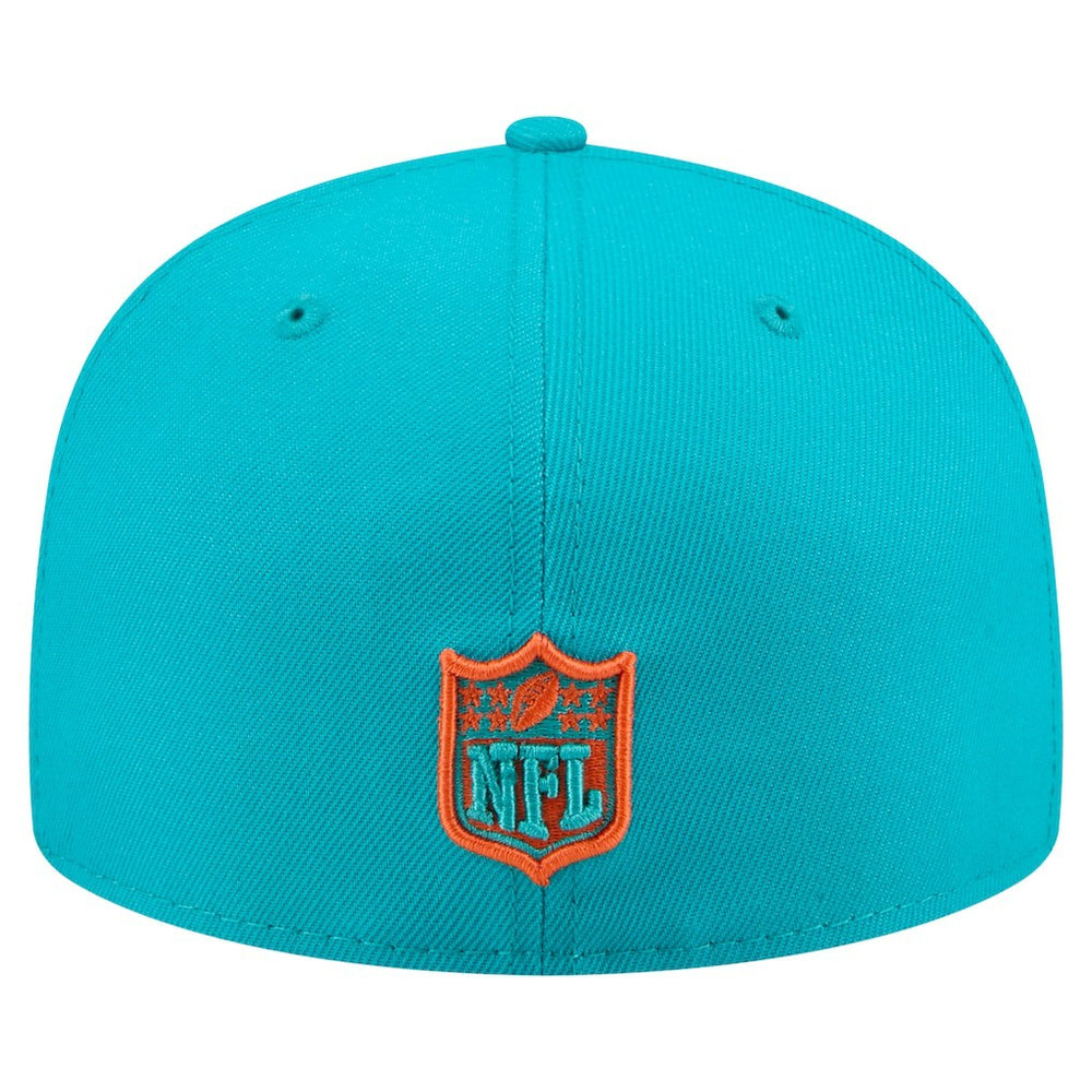 Miami Dolphins New Era State Stitch 59FIFTY Fitted Hat Aqua