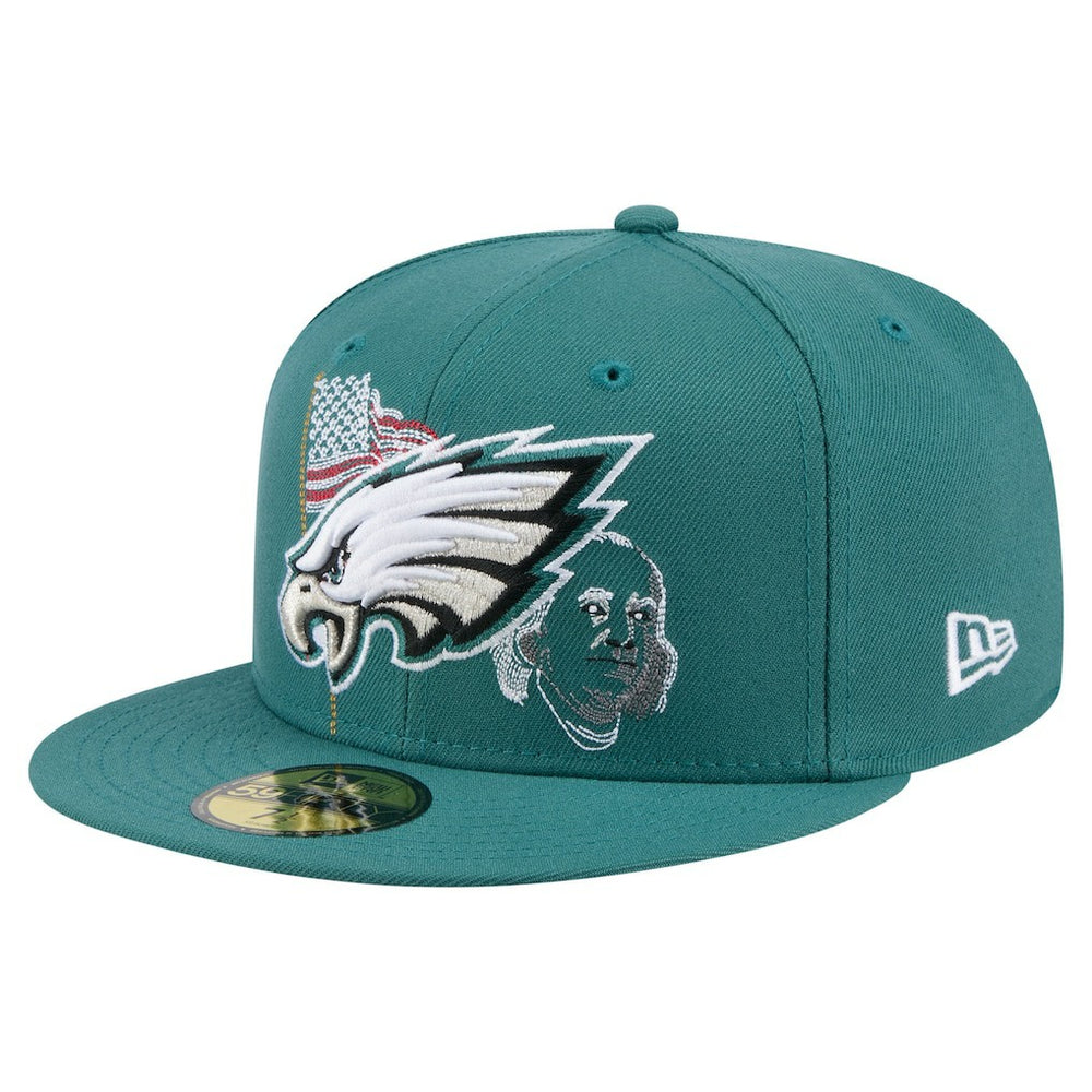 Philadelphia Eagles New Era State Stitch 59FIFTY Fitted Hat Midnight Green