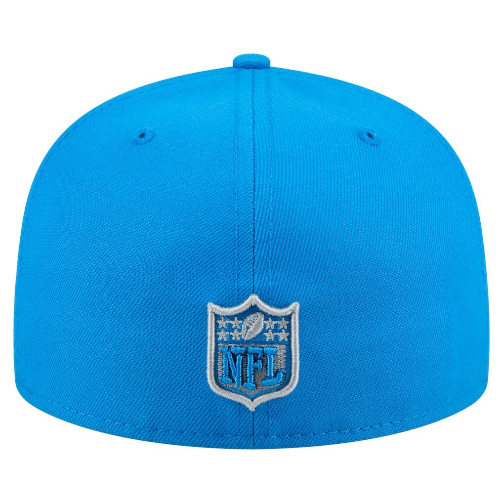 Detroit Lions New Era State Stitch 59FIFTY Fitted Hat Blue