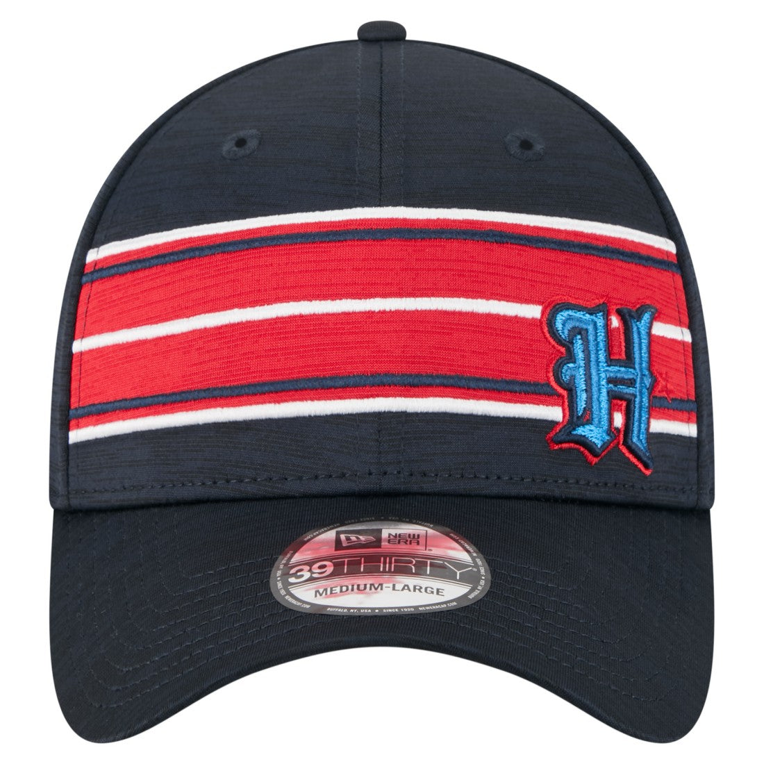 Houston Texans New Era Stripes 39THIRTY Flex Hat Navy