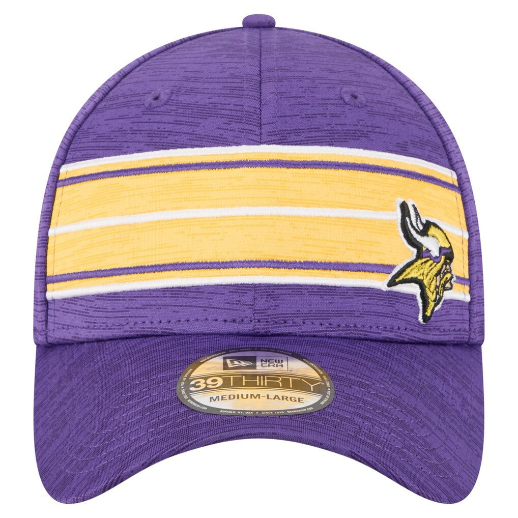 Minnesota Vikings New Era Stripes 39THIRTY Flex Hat Purple