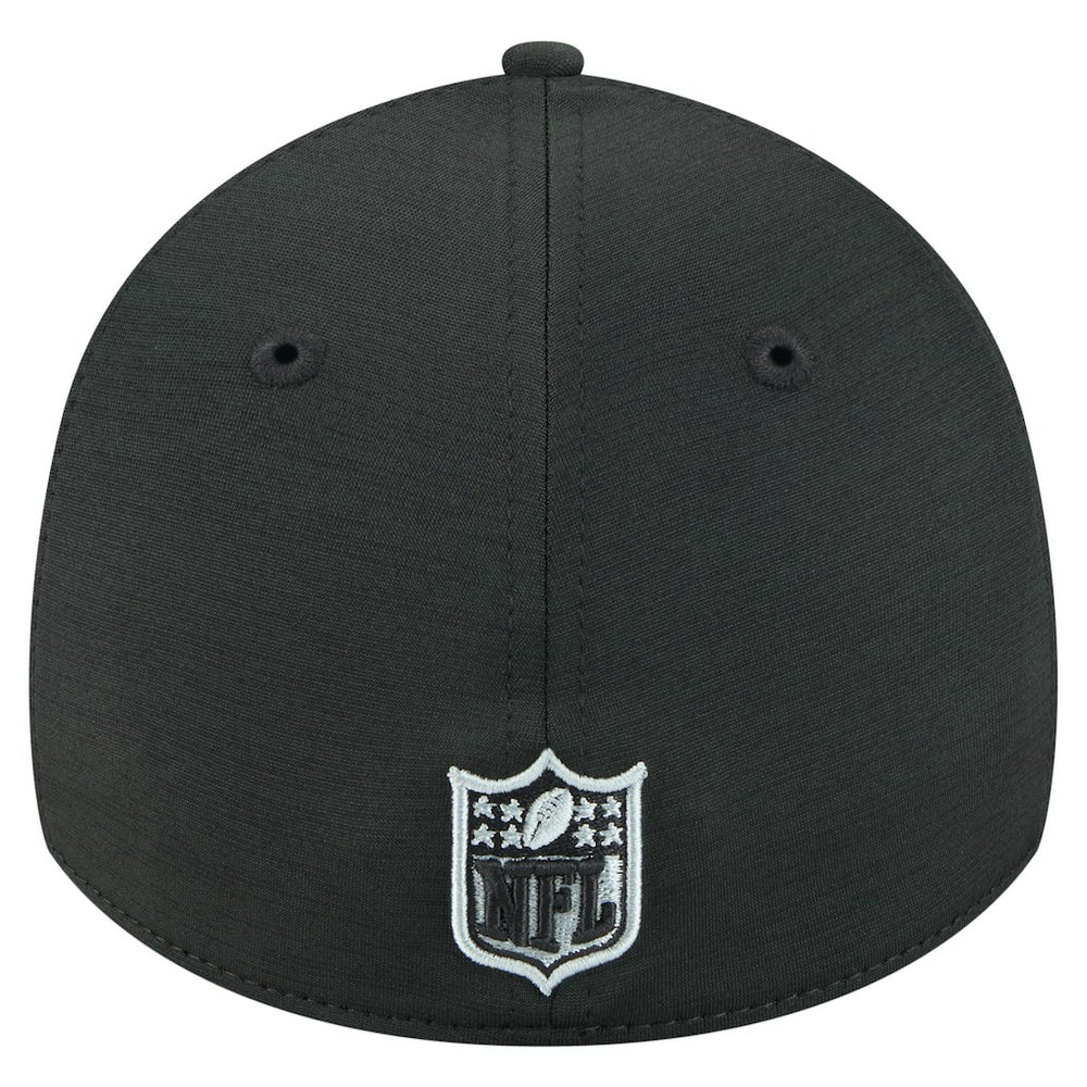 Las Vegas Raiders New Era Stripes 39THIRTY Flex Hat Black