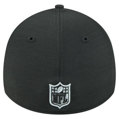 Las Vegas Raiders New Era Stripes 39THIRTY Flex Hat Black