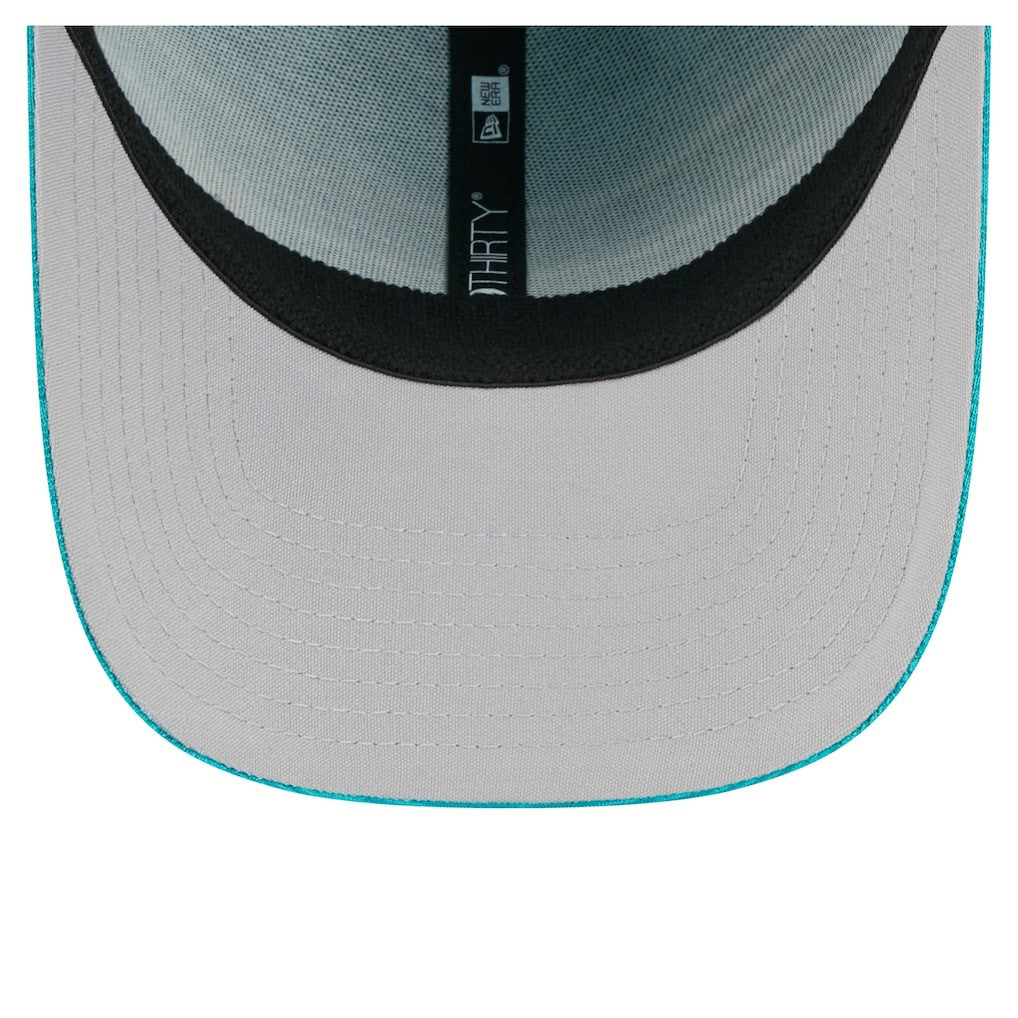 Miami Dolphins New Era Stripes 39THIRTY Flex Hat Aqua