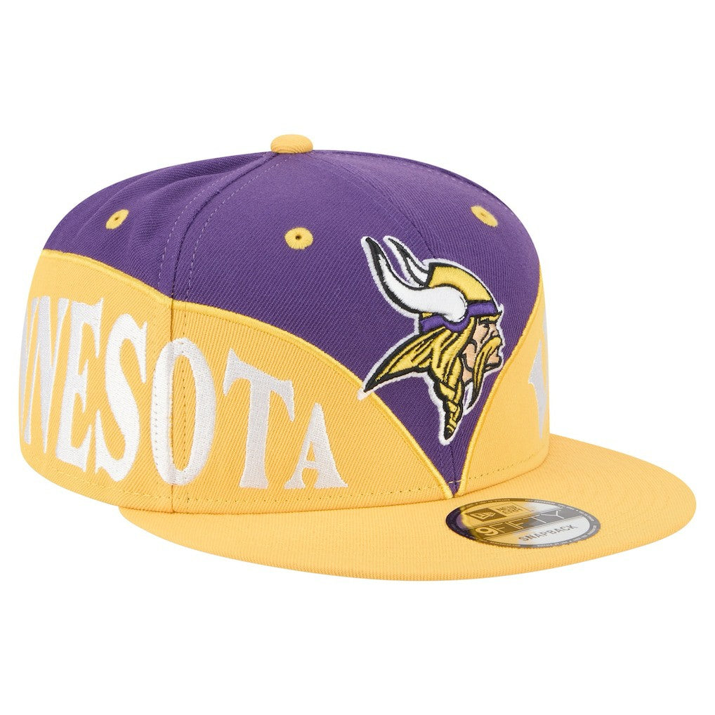 Minnesota Vikings New Era Split 9FIFTY Snapback Hat Purple/Gold