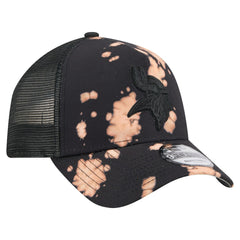 Minnesota Vikings New Era Bleached A-Frame 9FORTY Trucker Adjustable Hat Black