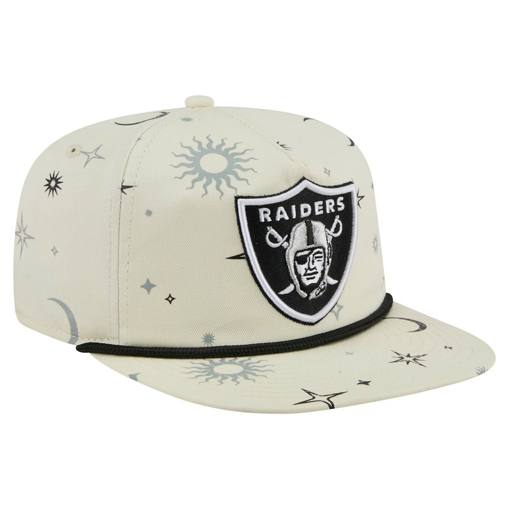Las Vegas Raiders New Era Celestial Golfer Snapback Hat Cream