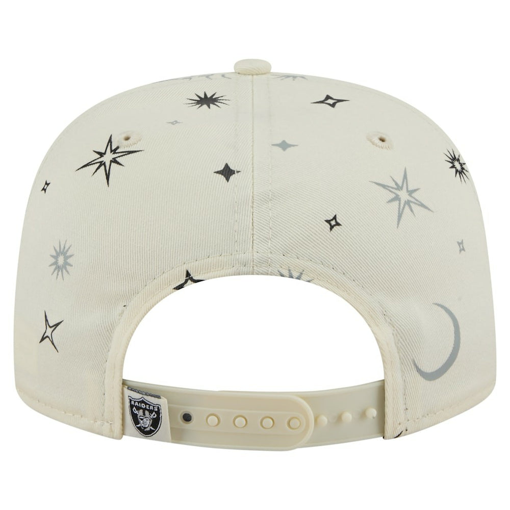 Las Vegas Raiders New Era Celestial Golfer Snapback Hat Cream