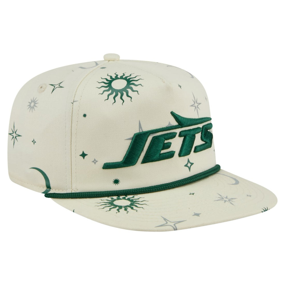 New York Jets New Era Celestial Golfer Snapback Hat Cream