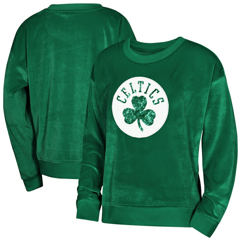 Boston Celtics Outerstuff Youth Girls Step Back Sweatshirt Kelly Green