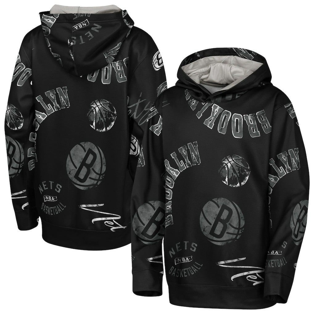 Brooklyn Nets Outerstuff Youth Moving Violation Hoodie Black