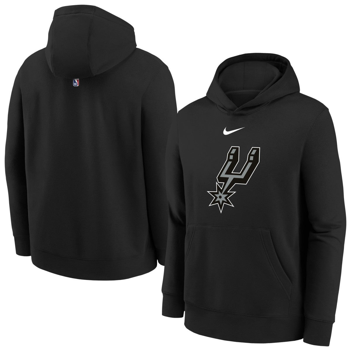 San Antonio Spurs Youth 2025/26 Club Fleece Hoodie Black