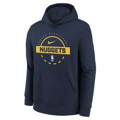 Denver Nuggets Youth 2025/26 Club Fleece Practice Hoodie Navy