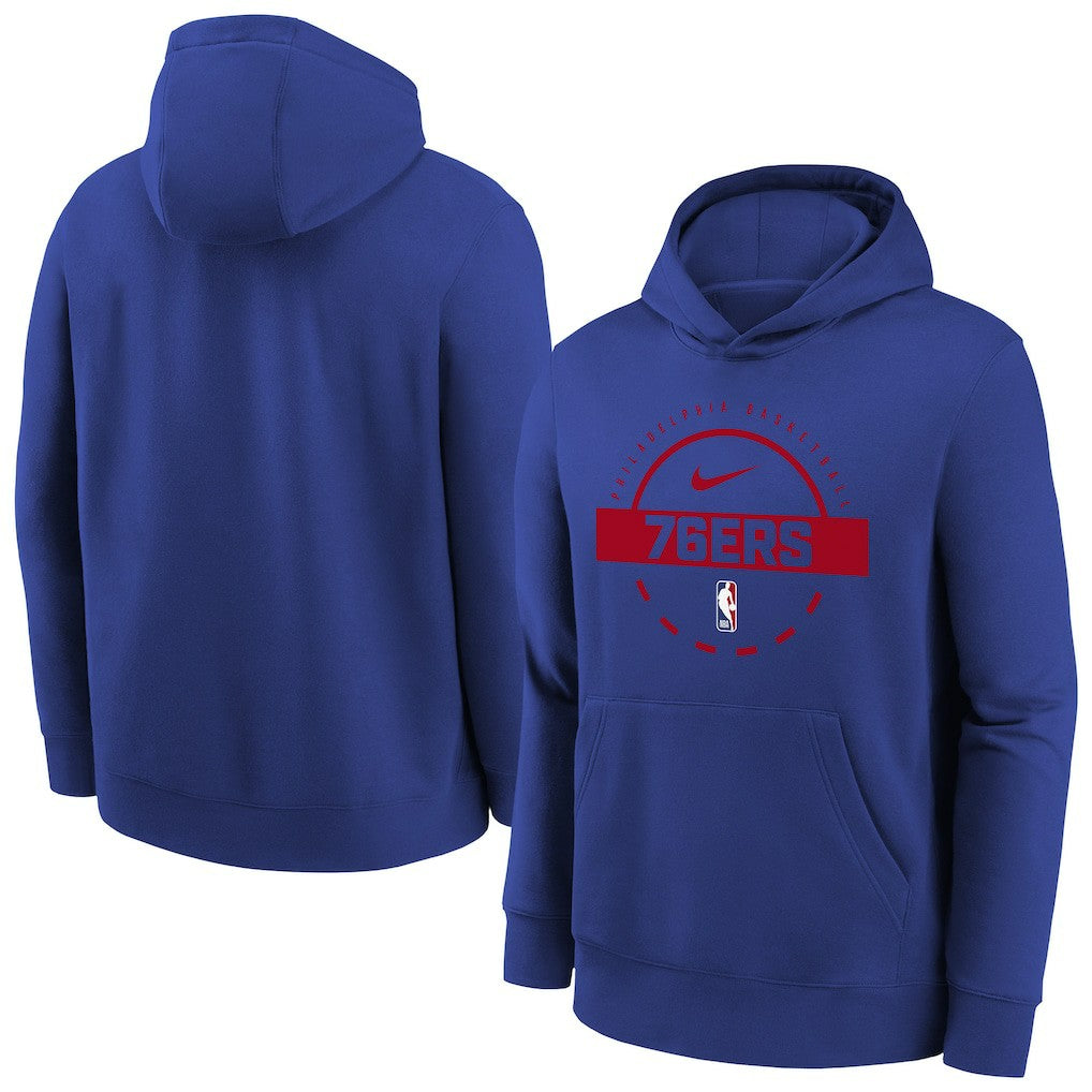 Philadelphia 76ers Youth 2025/26 Club Fleece Practice Hoodie Royal