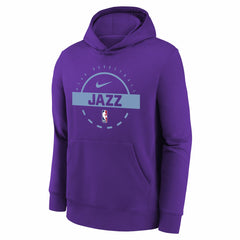 Utah Jazz Youth 2025/26 Club Fleece Practice Hoodie Purple